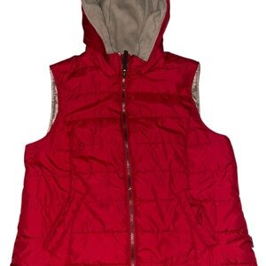 G.H. Bass & Co. Red Hooded Puffer Vest